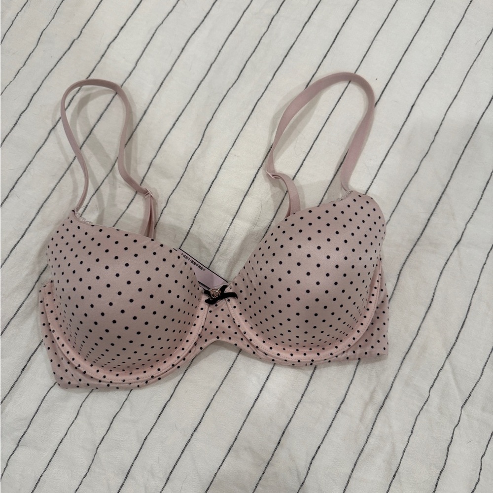 Polka Dot Pink Bra